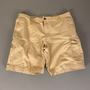 IZOD Cargo Shorts Men's Size 42 Beige‎ Casual Outdoor Cotton Khaki VTG Y2K